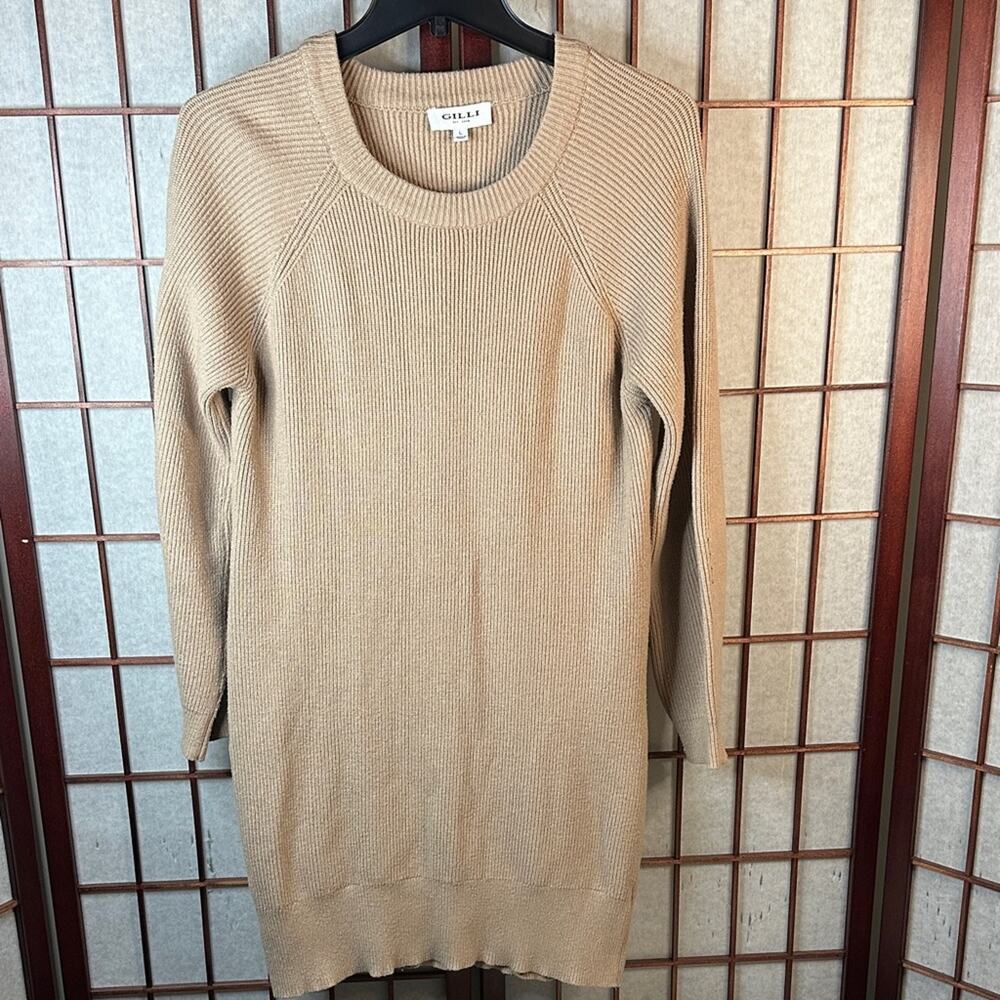 Gilli Tan Midi Dress Women's Large